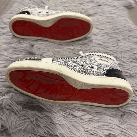 Christian Louboutin Men's Orlato High Top Spike Sneakers - Picture 7 of 8
